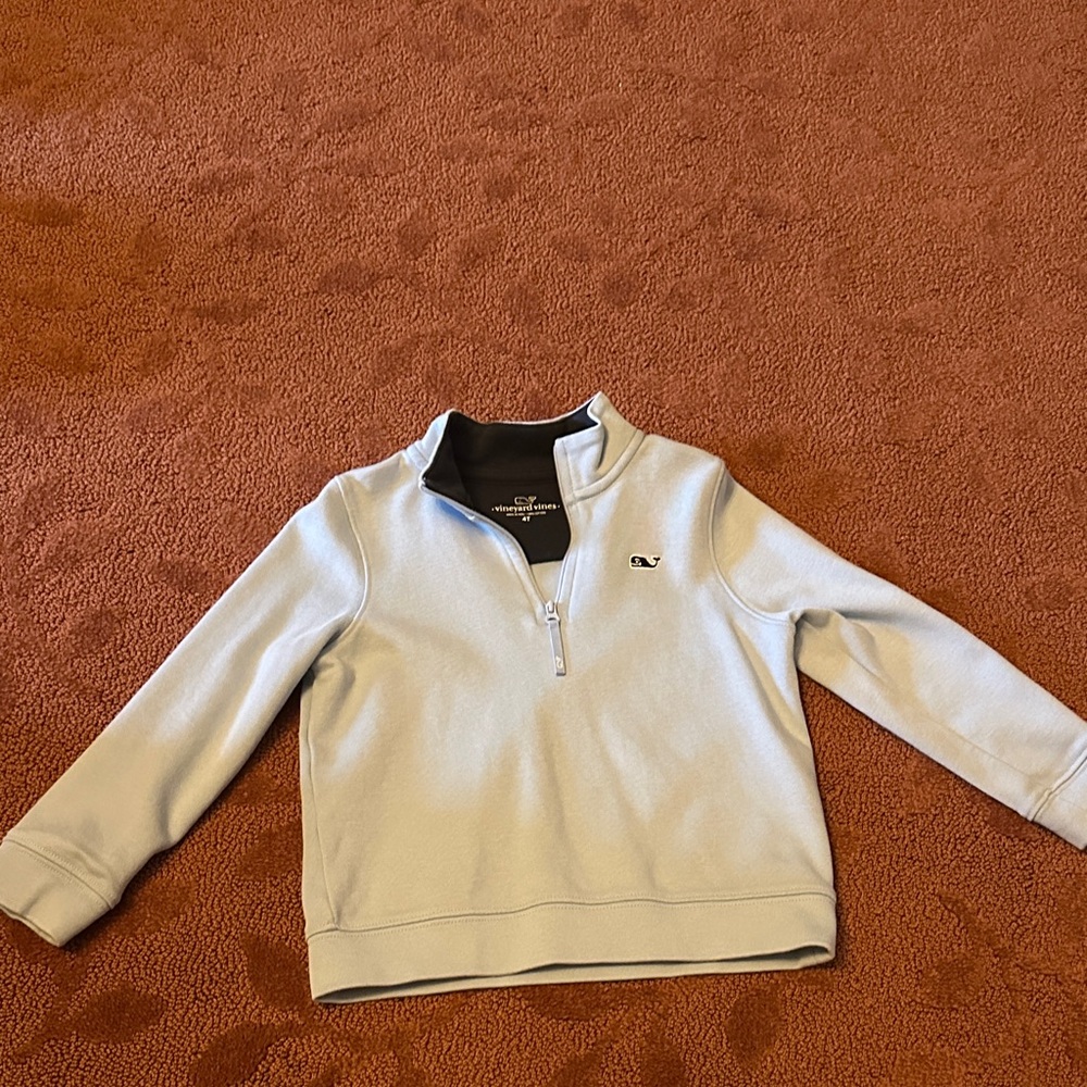 Vineyard Vines Pale Blue Quarter-Zip Hoodie - Kids